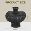 Unique Bargains Ceramic Office Home Decorative Cape Gooseberry Shape Vase Black - 2 of 4