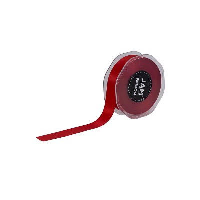 JAM Paper Double Faced Satin Ribbon Red (807SARE25)