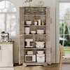 70 Inch Tall Kitchen Pantry Cabinet, Freestanding Storage Cabinet with 4 Doors and Adjustable Shelves, Utility Hutch Cupboard for Dining Room,grey - 3 of 4