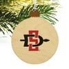 San Diego State University Primary Logo Wood Christmas Tree Holiday Ornament - 4 of 4