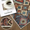 Vintage Area Rug Bohemian Washable Rug Soft Low Pile Rugs for Living Room Bedroom Dining Room - 4 of 4