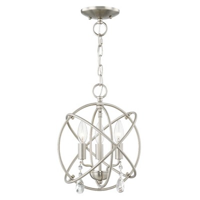 Livex Lighting Aria 3 - Light Chandelier in  Brushed Nickel