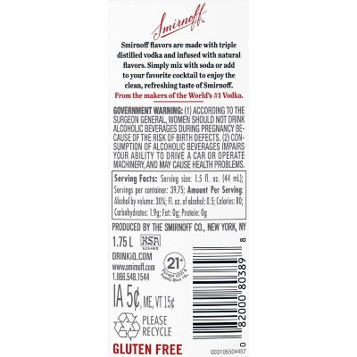 Smirnoff Watermelon Flavored Vodka - 1.75L Bottle