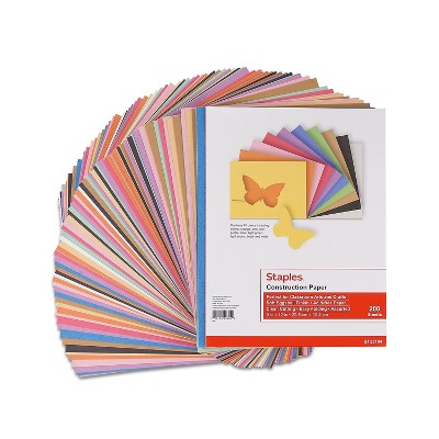 Art Street 9 X 12 Lightweight Construction Paper Assorted 200 Sheets/pack  3 Packs/bundle : Target