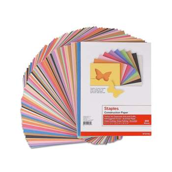 Staples Construction Paper 9" x 12" Assorted Colors 200 Sh./PK (MMK01200S) 23104