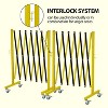 Metal Expandable Barricade，Retractable Traffic Fence With Casters, Portable Barricade Gate for Construction Area, Traffic Control, Cordon - 4 of 4