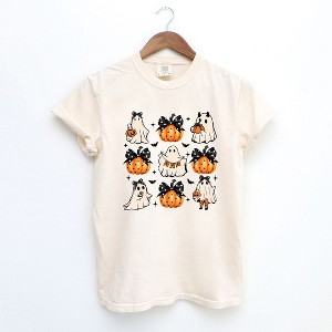 Simply Sage Market Women's Ghost and Pumpkin Coquette Short Sleeve Garment Dyed Tee - 1 of 4