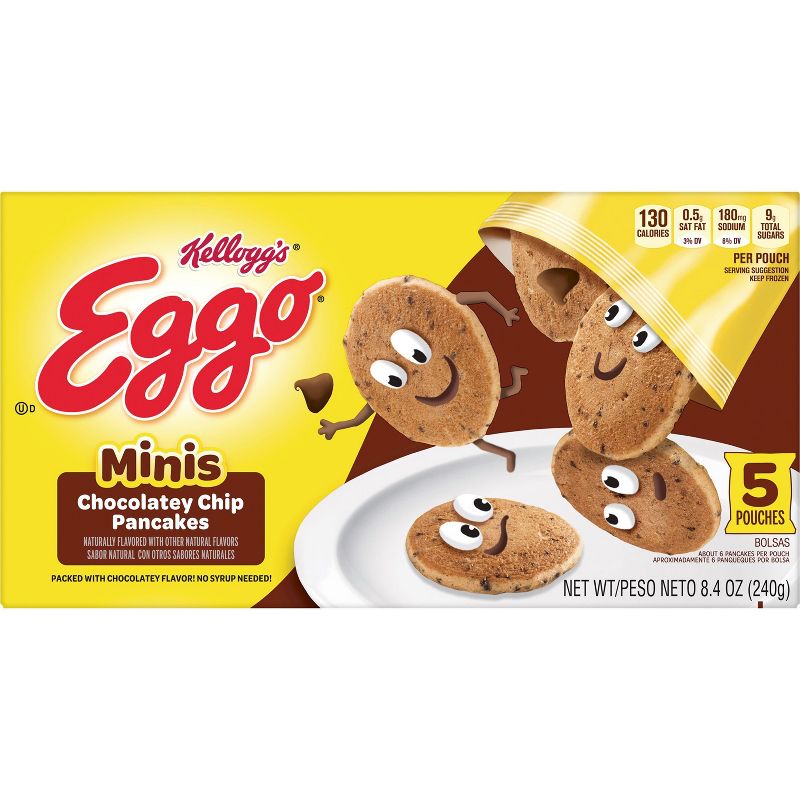 Eggo Bites Pouches Chocolatey Chip Frozen Pancakes - 8.4oz/5ct, 4 of 10