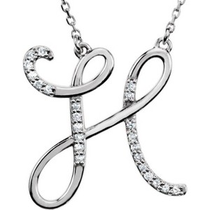 Pompeii3 Diamond Initial Pendant - 1 of 2
