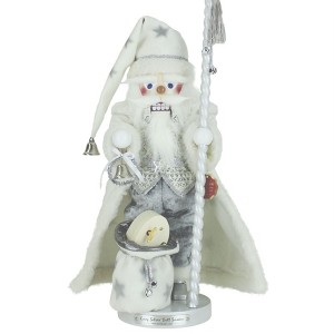 Steinbach Limited Edition Musical Big Nutcracker, Cozy Silver Bell Santa, 23" - 1 of 4