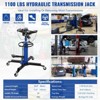 Acekool 1100 LBS Hydraulic Jack with Adjustable Lifting Range of 33.8'' to 72.8'', Durable Steel Frame, Lockable Swivel Casters,Blue - 2 of 4