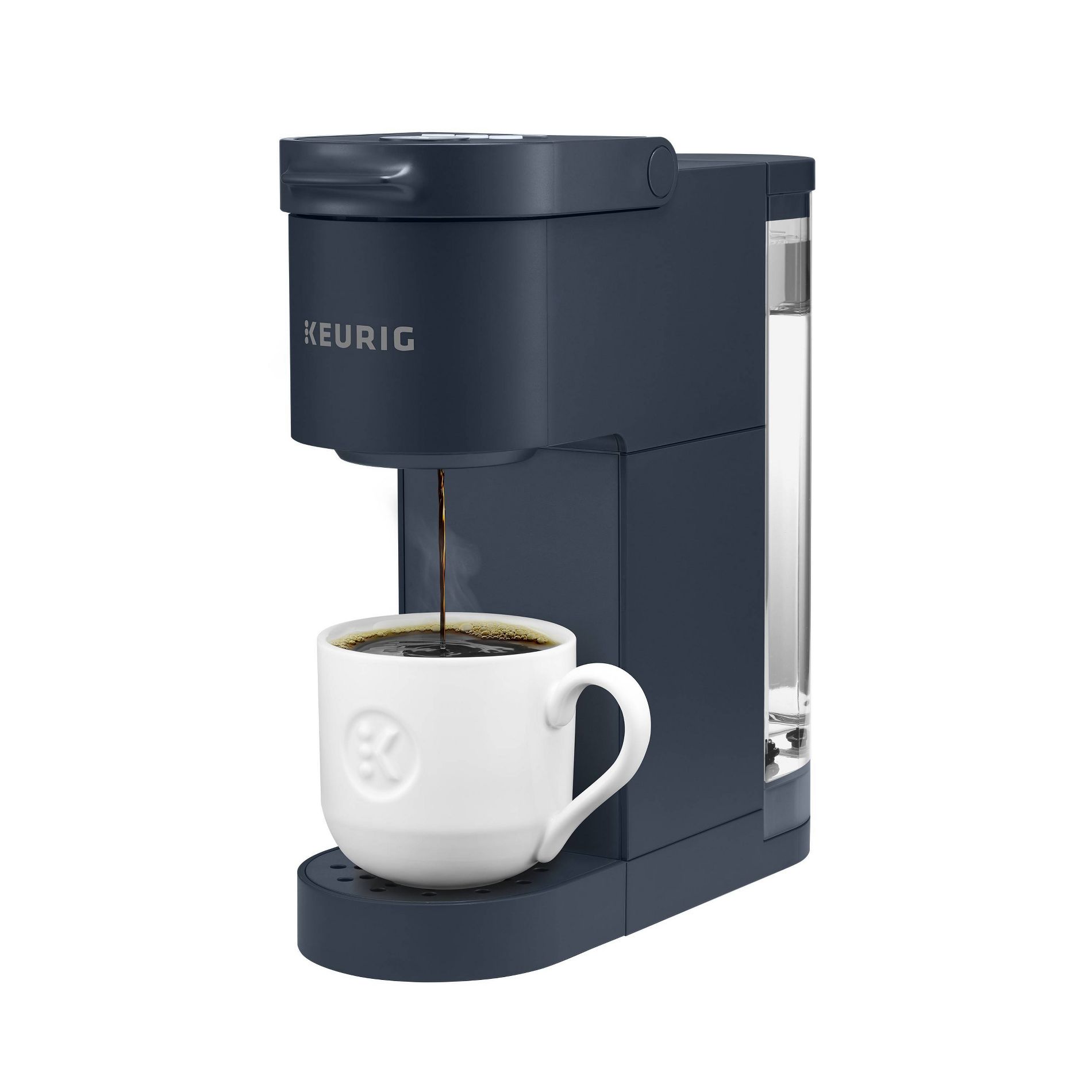Keurig K-Mini Go Single-Serve K-Cup Pod Coffee Maker Navy: Compact Electric Brewer, 12 oz Capacity, Plastic, Blue