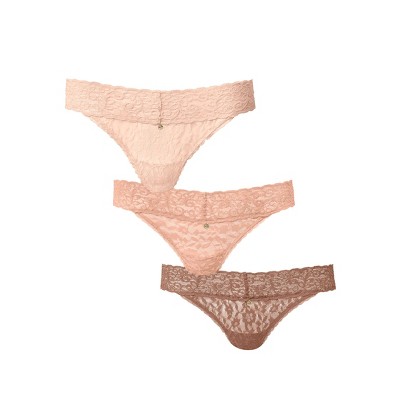 VENUS Womens Pearl By VENUS® Allover Lace Thong 3 Pack