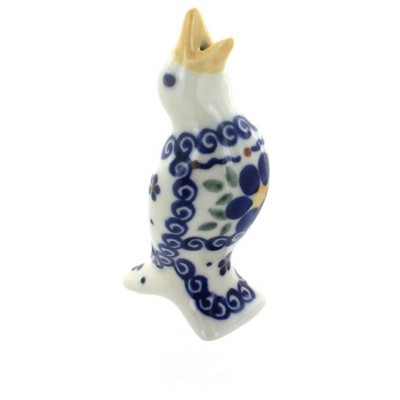 Blue Rose Polish Pottery Spring Blossom Pie Bird