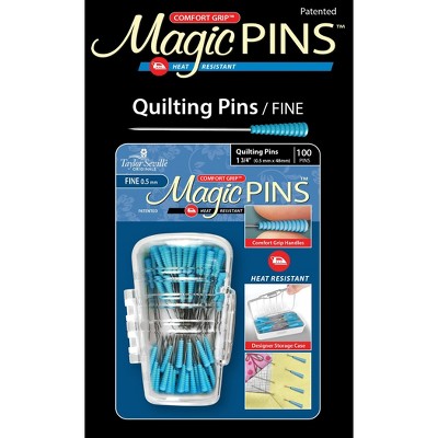 Taylor Seville Magic Pins - Quilting Fine-Blue 100/Pkg