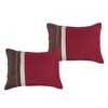 Home Mart Goods 7 Piece Burgundy Brown Embroidery Soft Bedding Comforter Set - Queen Size - 4 of 4