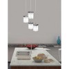 Toltec Lighting Nouvelle 4 - Light Pendant in  Graphite with 4" Square White Muslin Shade - 3 of 4