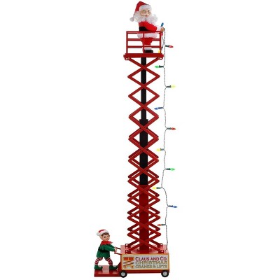 Mr. Christmas 50-inch Animatronic Santa's Scissor Lift Holiday Decoration