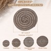 Unique Bargains Woven Braided Washable Decorative Round Placemat 4 Pcs - 2 of 4