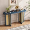 KIGFTSOD Farmhouse Rattan Console Table - Narrow Storage Entryway Table, Ideal for Living Room & Entrance Hallway - 2 of 4