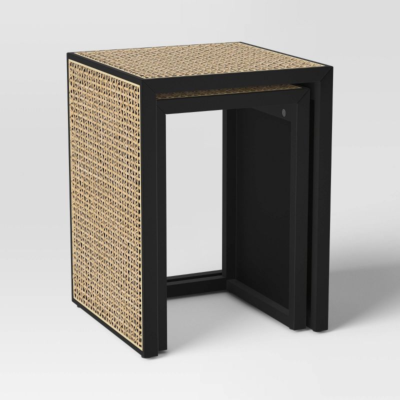 Nesting Accent Table Black/Natural - Threshold™, 1 of 11