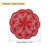 Unique Bargains Handmade Crochet Round Lace Placemats with Floral Patterns for Wedding Party - 2 of 4