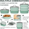 94OZ 3-Layer Stackable Leakproof Bento Lunch Box with Spoon, Fork & Sauce Boxes - 3 of 4