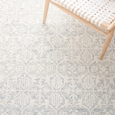 Ivory Rectangular Hand-Tufted Wool Area Rug