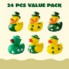 Joyfy 24 Pcs Green Rubber Ducks, Lucky Ducks with Hats & Shamrock Patterns Gifts for Kids, Party Favors & Decorations - 3 of 4