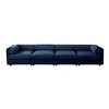 Modern Modular Sectional Sofa with  Storage 4 Seater Chenille Sofa Couch with Contemporary Cylindrica Arm for Living Room-Tanpinhause - 2 of 4