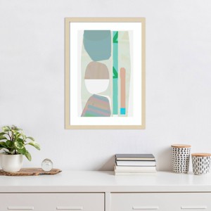 Amanti Art Blue Stones I by Project C Wood Framed Wall Art Print - 1 of 4