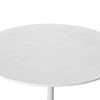 CENGHU 47.24" Modern Round Dining Table, 4 Patchwork Tabletops with White Solid Wood Grain Table Top for Dining Room, Kitchen, Office, Living Room - 3 of 4
