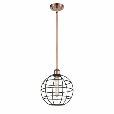 Lake Placid - 1 Light Stem Hung Pendant In Industrial Style-12.5 Inches Tall and 10 Inches Wide