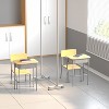 Flash Furniture Transparent Acrylic Mobile Partition with Lockable Casters, 72"H x 36"L - 2 of 4