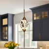 LNC Lucivagus Modern Luxury Unique Crystal Integrated LED Chandelier/Island Pendant Lights,Gold,1/5Light,4in/14.5in/35..8in - 2 of 4