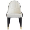 Dining Chairs Set of 6, Backrest Cushions and Black Metal Legs, Suitable for Restaurants, Kitchens, and Bedrooms Dining Room Chairs - 4 of 4