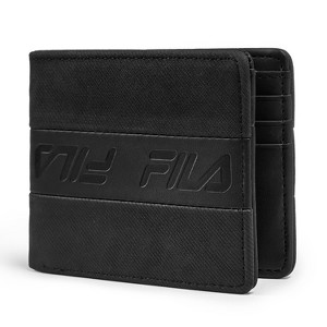 Fila Men’s Leather Minimalist Bifold Wallet, Front Pocket RFID - 1 of 4
