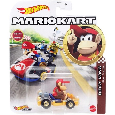 Hot Wheels Mario Kart 1 64 Scale Diddy Kong Pipe Frame Collectible Vehicle Target