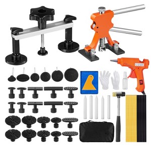 VEVOR 56 PCS Dent Removal Kit, Paintless Dent Repair Kit with Golden Lifter, Bridge Puller, Car Dent Puller with Puller Tabs, Hot Glue Gun, Orange - 1 of 4