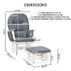 Home Imports Emporium Nursery Glider and Ottoman Set for Breastfeeding - 2 of 4