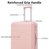 Aukfa 3-Piece ABS Luggage Set 20/24/28 Inch with Combination Lock, 360° Silent Spinner Wheels, Waterproof Matching Suitcases - 2 of 4