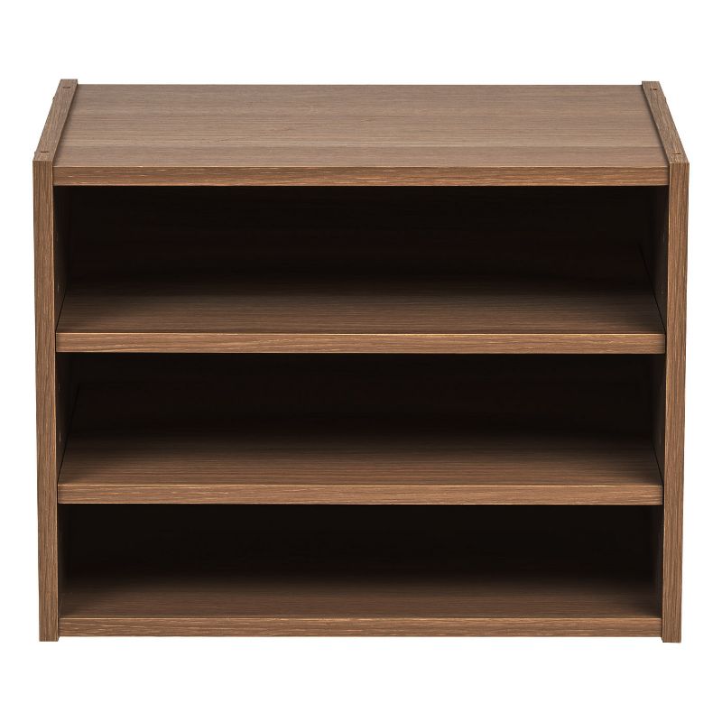 IRIS USA TACHI Modular Wood Stacking Storage Box with Shelf, 5 of 7