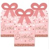 Big Dot of Happiness Pink Rose Gold Birthday - Square Favor Gift Boxes - Happy Birthday Party Bow Boxes - Set of 12 - 2 of 4