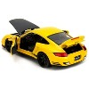 Porsche 911 Turbo (997) Yellow with Carbon Hood "Hyper-Spec" Series 1/64 Diecast Model Car by Jada - 4 of 4
