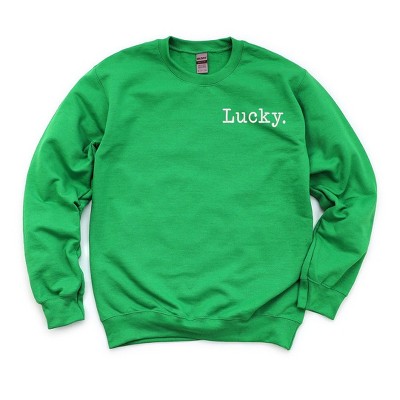 Simply Sage Market Women's Graphic Sweatshirt Embroidered Lucky Typewriter Mini