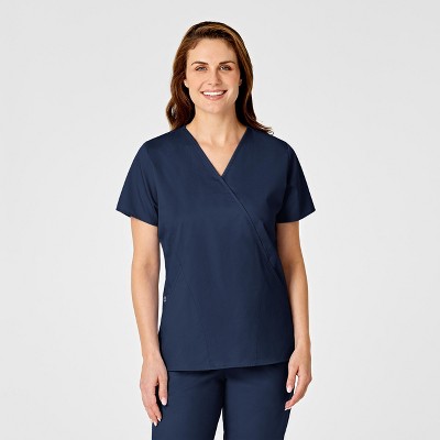 Wink WonderWORK Women's Mock Wrap Scrub Top