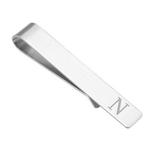 Unique Bargains Stainless Steel Necktie Pinch Letter with Black Gift Box Initial Tie Clip for Men - 1 of 4
