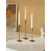 MOEPISY Set of 3 Tall Gold Candles Stick Decor for Fireplace Table Centerpiece - 2 of 4