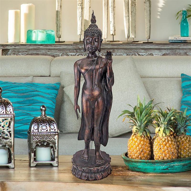 Design Toscano Free from Fear Standing Buddha Statue, 1 of 8