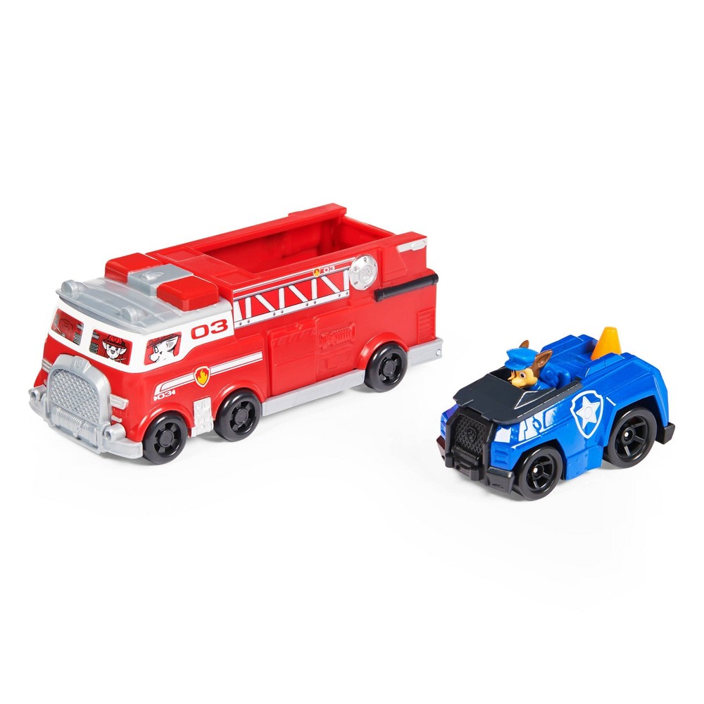 PAW Patrol True Ultimate Firetruck with Chase Rescue Vehicle